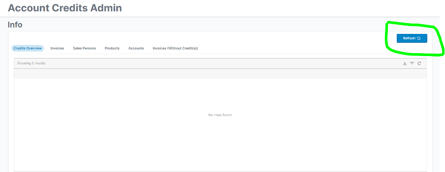 Account Credit Admin