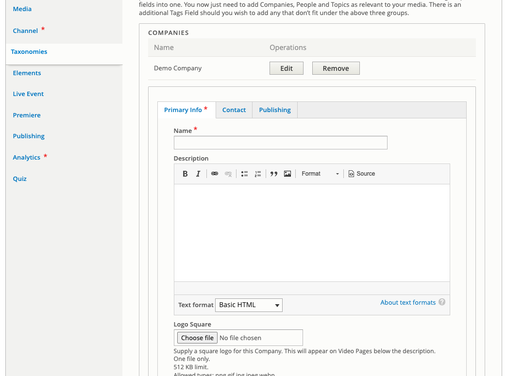 Inline Taxonomy