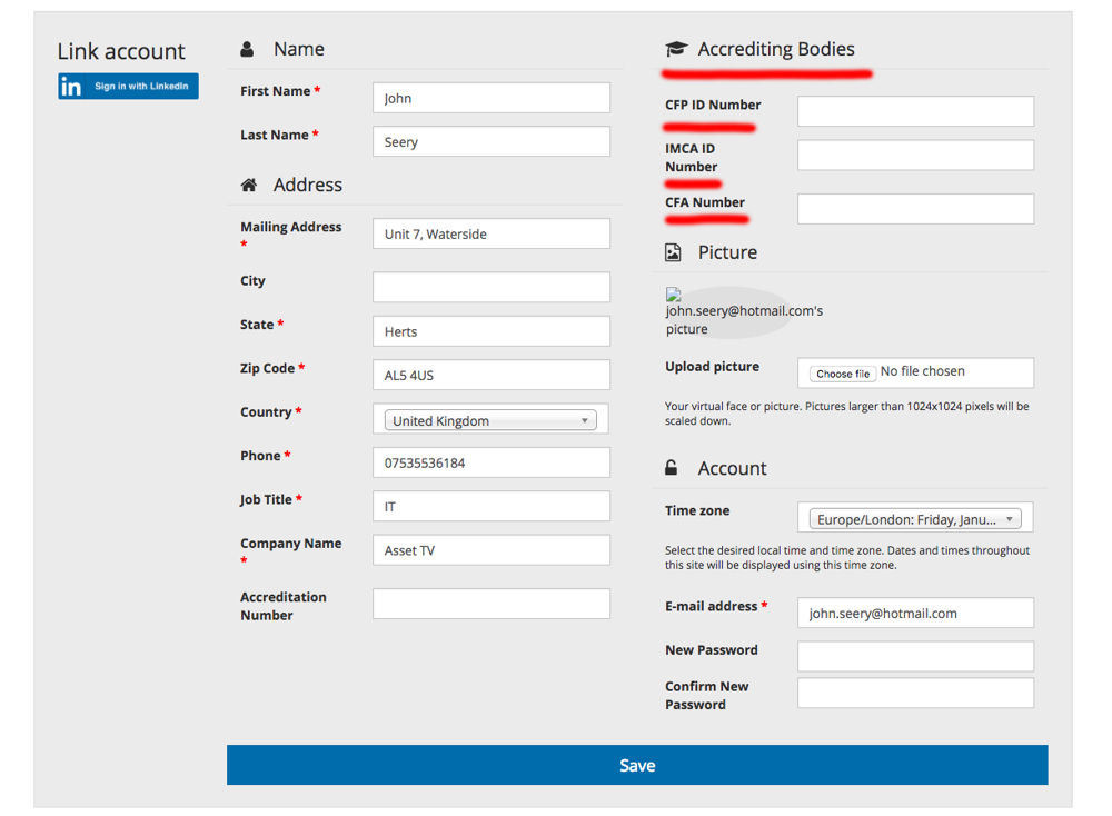 Accrediting Bodies on Profile