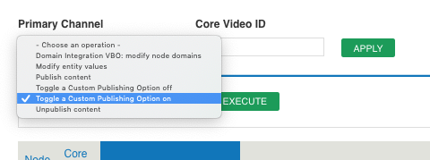 Operations Dropdown